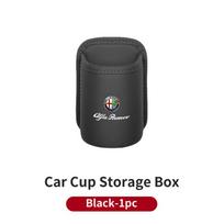 Leather Car Door Cup Holder Auto Seat Drink Rack Storage Bin For Alfa Romeo 159 Giulietta Giulia 147 Mito 166 GT Stelvio F1