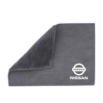 2-in-1 Microfiber Towel Car Cleaning Tools Rag Cloth For Nissan N7 Sylphy Teana Qashqai Note J10 J11 Navara Juke GTR 350z Patrol pilka spalva