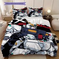 Gundam Robot Print Soft Comfortable Duvet Cover, Children's Bedding Set Gift, Extra Large Size, Various Sizes Available LXR101 135x200cm