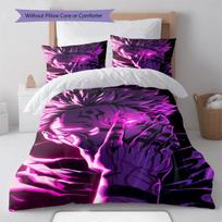 Jujutsu Kaisen Bed Set Duvet Cover Polyester Comforter Cover Pillowcase Twin Full Queen Zipper Soft -QJY 135x200cm