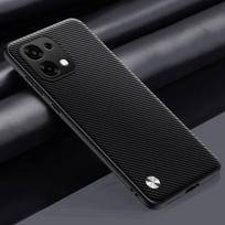 For OPPO A6 Pro 4G Case Luxury PU Leather Phone Case For OPPO A6 Pro 5G F31 Back Cover Matte Silicone Shockproof Full Protection For OPPO A6 Pro 4G matinė juoda spalva