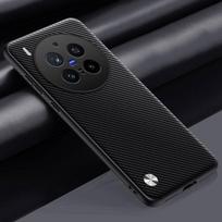 Luxury PU Leather Case For Vivo X300 Pro X300Pro Back Cover Silicone Shockproof Full Protection Phone Case For VivoX300 Pro 5G For Vivo X300 Pro matinė juoda spalva