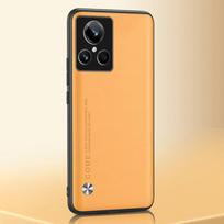 Prabangus odinis telefono dėklas Realme GT 2 GT2 Master Explorer Edition dangtelis silikoninis dėklas Realme GT Neo 2 2T 3 3T GT2 Pro GT2 Master Explorer geltona