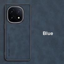 Skirta Vivo iQOO 15 dėklas, prabangus PU odos telefono dėklas, skirta Vivo iQOO15 5G, galinis dangtelis, matinis silikoninis, atsparus smūgiams, pilna apsauga, Coque For iQOO 15 mėlyna