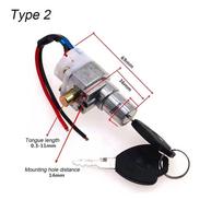 E-Bike Battery Lock With 2 Keys Electric Bicycle Charger Power Switch Universal Scooter Motorcycle Accessories High Performance