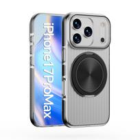 Luxury Rotating Magnetic Stand MagSafe Case for iPhone 17 16 15 14 13 12 Pro Max 17Air 17Pro 16e Metal Button Ripple Shape Cover iPhone Air juoda