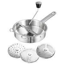 Stainless Steel Rotary Food Mill Home Kitchen Tool With 3 Milling Discs Great For Making Vegetables Tomatoes Puree Or Soups