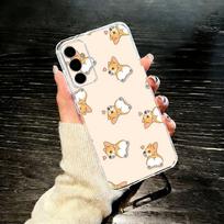 c-Corgi Pet Cute Dog Cartoon   Phone Case For SamsungA10,12,20,21S,30,31,40,50,51,52,70,71 Transparent Cover Samsung a714g