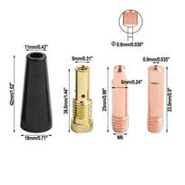 24PCS Flux Core Welding Torch Accessories Kit, 14AK Tips Flux Core Nozzles For Non Core Welding And Various Metal Manufacturing 0.8mm