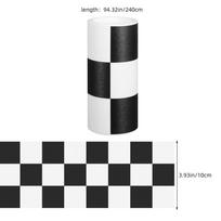 Bulletin Board Borders 240 x 10cm Checkered Trim Decor Classroom Border Trim for Office School, Party Door Birthday Holiday Home