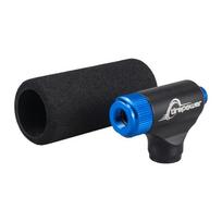 Ctrepower Aluminum Alloy CO2 Bike Tire Inflator Quick Push Button Release Fits Presta & Schrader Valves for Road & Mountain Bike CO2-A8-BLACK-BLUE