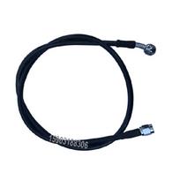 Motorbike performance PU Cover stainless steel braided PTFE brake hose with an3 crimped 3/8-24 female fittings and banjo fitting 40cm