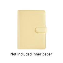 Refillable A5/A6 Binder Notebook Cover Macaroon Color Journal Agenda Planner Cover  Men A6 geltona