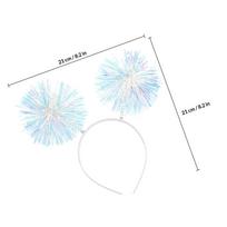 Pom Pom Bopper Headband for Women Teens Birthday Valentine's Day New Year Party Supplies Disco Ball Antenna Hair Band Festive balta
