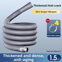 Leak Resistant Flexible PVC Hose for Washing Machine Water Drainage with Clamp for Secure Connection and Length Adjustability