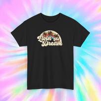 Livin’ the Dream Shirt Vintage Sunset Beach Palm Trees Graphic Tee S-5XL M