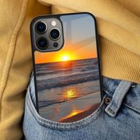 Sunset Silicone Soft Phone Case for iPhone 17 Air 16e Pro max 15 Pro 13 14 Plus 11 12 MagSafe Magnetic Coque iPhone 12or12pro
