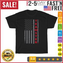 Teamster American Flag Patriotic Truck Driver US Trucking Premium T Shirt Mens Womens Tees Top Unisex 3XL