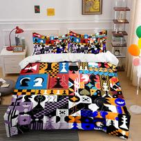 Chess Pieces And Pattern Collage Print Soft Comfortable Duvet Cover Bedding Set Included 1*Duvet Cover  2*Pillowcases EU Twin 135X200cm&set