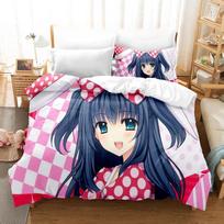 New 3D Priningt Kawaii Girls Yae Sakura (Shuffle!) Bedding Set Cartoon Anime Three-Piece Set Adult Kid Bedroom Duvetcover Sets 155x215cm 3pcs