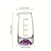100ml Glass Baijiu Decanter Household Small Wine Pots Graduated Glass Wine Pot Red Wine and Foreign Wine Glass Wine Dispenser (as the picture,1pcs)