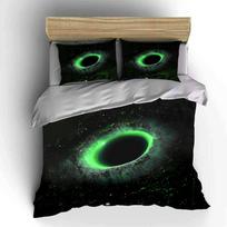 Galaxy Themed Decorative Set  Multiple Sizes Kid'S And Adults' Bedroom Exquisite 3Pc Bedding Set, Gift EU Twin 135X200cm&set