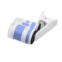 60x Magnification Clip-on Microscope LED White Light Phone Attachment ABS Shell Acrylic Lens Portable Inspection Tool Set mėlyna