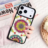 Indian Pattern Mandala Phone Case For IPhone 17 16e 15 14 13 12 11 Pro Max Air Mini Soft Protective Cover iPhone17 Pro Max
