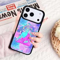 Neon Psychedelic Trippy Buddha Art Phone Case For IPhone 17 16e 15 14 13 12 11 Pro Max Air Mini Soft Protective Cover iPhone 11 Pro Max
