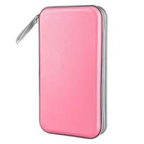 Hard Plastic DVD Case Storage CD Case Wallet Media Storage Box CD Case Holder  CD/DVD Album rožinė
