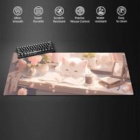 Anime Xxl Mouse Pad Gaming Accessories Cartoon Cat Keyboard Mousepad Gamer Desk Mat Cute Computer Offices Pc Cabinet Kawaii Mice 600x300x2mm