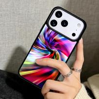 Capa Case for iPhone 17 Air 16 Pro Max 15 Plus 11 13 Mini 14 12 Back Phone Cover Abstract Circle iPhone 16