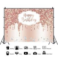 ABBY-180 X 120Cm Rose Gold Backdrop For Birthday Party Happy Birthday Backdrop For Women