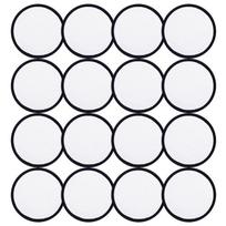 ABBY-32 Pieces Sublimation Patch Blanks Quality Fabric Iron-On Circular Blank Patch For Clothes, Hats, Uniforms, Backpacks balta