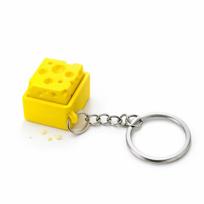 Mini Cheese KeyChain Keyboard Stress Relief Fidget Button Cheese Keycap Fidget Clicker Keyboard Keychain Pendant Finger Toys