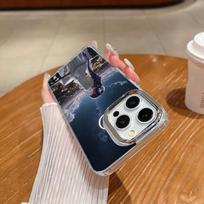 Genshin Impact Yae Shenhe Clear Phone Case For Iphone 17 16 15 14 13 12 11 Pro Max Xr Air Plus Silicone Cover Silver Hard Shell iPhone 14