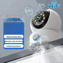 Biaoz 360° HD WiFi Smoke Alarm Camera with Gas Detection CN plug (adapter included)