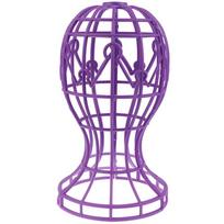 1X Wig Stands Hat Cap Holder Storage Rack Wigs Support Dryer Tool Foldable Wig violetinė