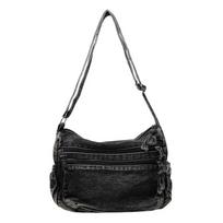 Vintage Denim Women's Shoulder Bag Large Capacity Messenger Bag Multi-pockets Satchel Bags Adjustable Strap Ladies Crossbody Bag juoda