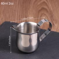 Espresso Cup 60-240ml Coffee Milk Frothing Pitcher Cup Kitchen Stainless Steel Creamer Pitchers Measuring Cup With Pouring Spout