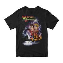 Beavis and Butt-Head X Back To The Future T-Shirt Men's and Women's Clothing Graphic Short Sleeve Shirt Men Women All-Season S įvairiaspalvis