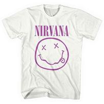 26 Nirvana Purple Happy Face T-Shirt White New Unisex T-Shirt S įvairiaspalvis