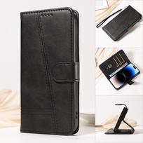 Line Leather Case for IPhone 17 16 15 14 13 12 11 Pro Max Plus Mini Air Phone Case Flip Wallet Card Slot Stand Phone Book Cover iPhone17