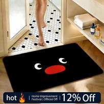 Soft Absorbent Non-Slip Rug Cartoon Pingu Floor Mat Home Decor Doormat Bedroom Floor Mat Shower Carpet 40x60cm