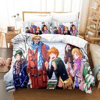 Fashion Anime Haikyuu Volleyball 2_3pcs Bedding Sets Duvet Cover Set With Pillowcase Twin Full Queen King Bedclothes Bed Linen 135x200cm