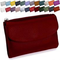 Women's Genuine Leather Bifold Wallet with RFID Protection, Card Holder & Coin Purse – Compatible with All Cards