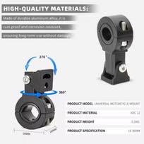 Adjustable Motorcycle LED Light Brackets Bumper Modified Headlight Mount Bracket Universal Mount Kit Internal Dia 18-32mm one size