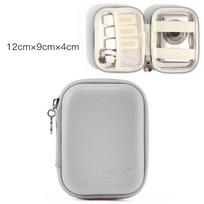 Camera Case Portable Shockproof Camera Case Mini Waterproof Camera Holder PU Leather Carrying Case Camera Accessories pilka