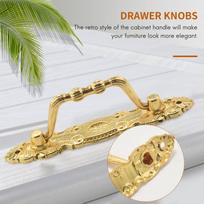 ABBY-10PCS Antique Handle Zinc Alloy Drawer Door Knobs Golden Cupboards & Draws Handles For Furniture Door (With Screws) auksas