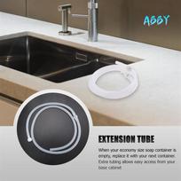 ABBY-Sink Soap Dispenser Extension Tube Kit 45Inch With Check Valve, No Need To Fill The Little Bottle Again
